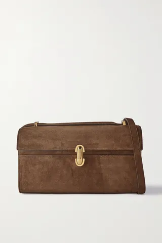 Savette - Symmetry 26 Suede Shoulder Bag - Brown