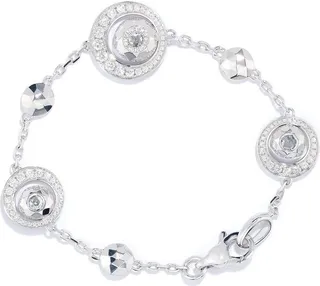 18kt white gold diamond Rose Cut Forever chain bracelet