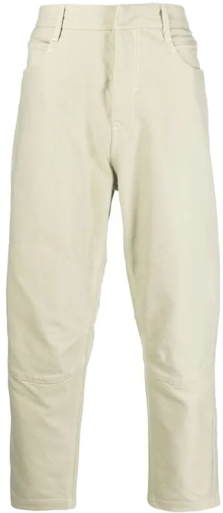 Zip-Detail Straight-Leg Trousers