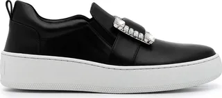Crystal-Embellished Slip-On Sneakers