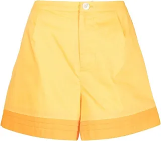 Tonal High-Waisted Shorts