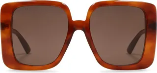 Gucci Eyewear Logo-Plaque Oversized-Frame Sunglasses