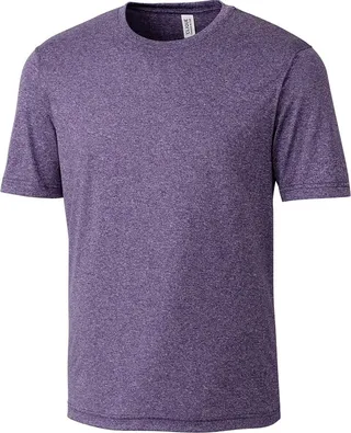 Clique Charge Active Mens Short Sleeve Tee - College Purple Heather - 5X Large
