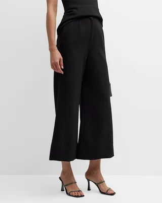 High Rise Wide-Leg Trouser Pants