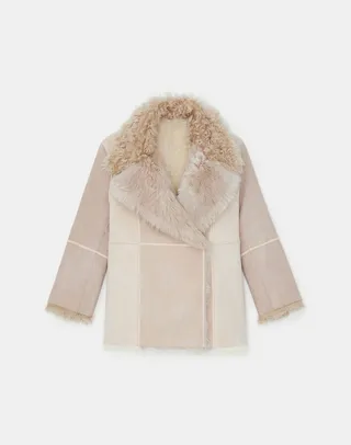 Shearling Reversible Double Breasted Peacoat
