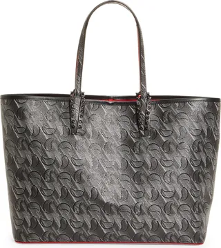 Small Cabata Black Toile Monogram Tote