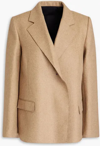 Mélange brushed wool-blend felt blazer