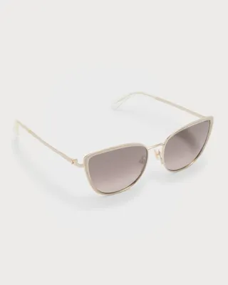 Staci Glittery Stainless Steel & Acetate Cat-Eye Sunglasses