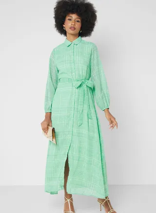 Relaxed Fit Dress With Belt