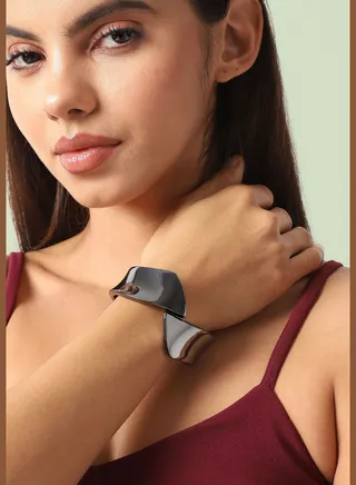 Silver Plated Designer Party Wear Bracelet For Women