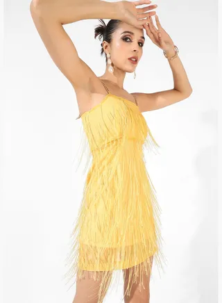 Solid Spaghetti Strap Sleeveless Dress