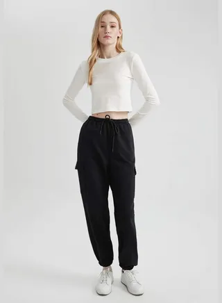 Woman Knitted Trousers Jogger Fit