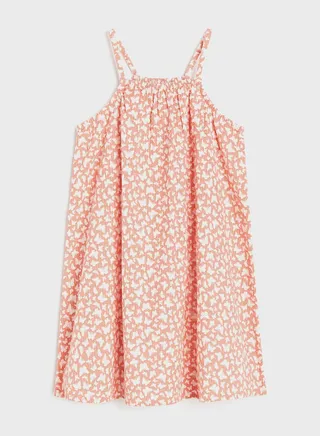 Kids Butterfly Print Midi Dress