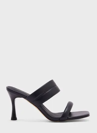 Double Strap Mid Heel Sandals