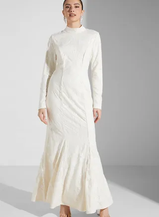 High Neck Tiered Dress