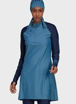 3-Stripes Colorblock Swim Long Sleeve Top