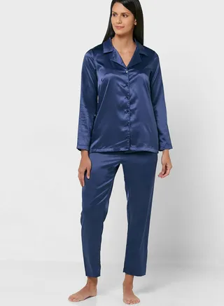 Button Down Shirt & Pyjama Set