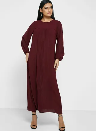 Pleated A-Line Dress