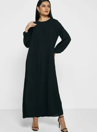 Pleated A-Line Dress