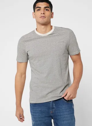 Striped Crew Neck T-Shirt
