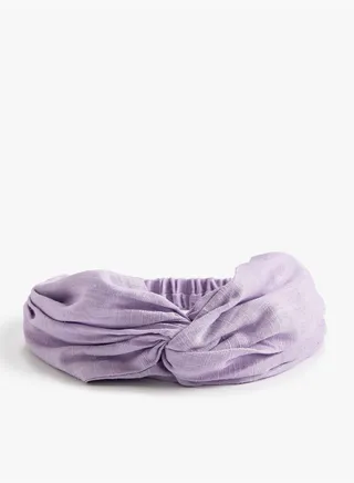 Linen Headband Elastic Detail
