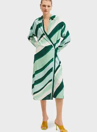 Printed Wrap Dress