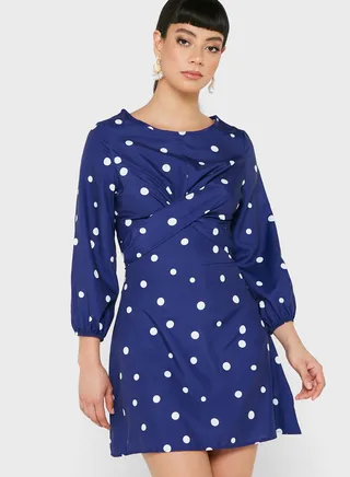 Polka Dot Twist Dress