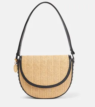 Frayme Medium raffia shoulder bag
