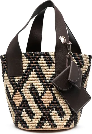 Wicker-Woven Design Tote Bag