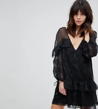 Stevie May Exclusive Embroidered Mini Smock Dress
