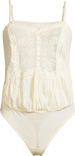 Still The One Lace Thong Bodysuit