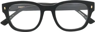 Logo-Plaque Round-Frame Glasses