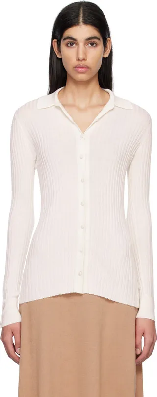 Gabriela Hearst Off-White Cavalieri Cardigan
