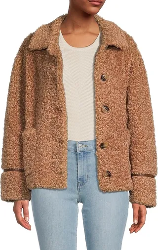 Fuzzy Faux Fur Jacket