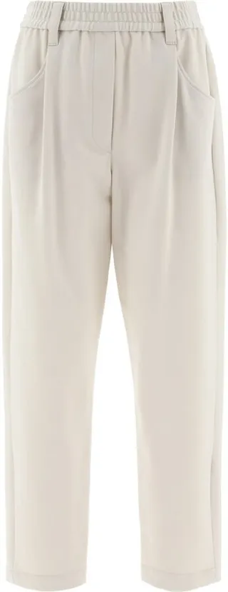 Brunello Cucinelli Straight-Leg Cropped Pants