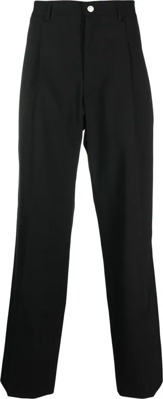 Darted Straight-Leg Trousers
