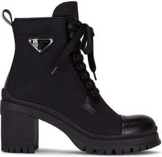 55mm Side Logo-Plaque Lace-Up Boots