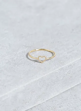 Tiny Open Heart Ring
