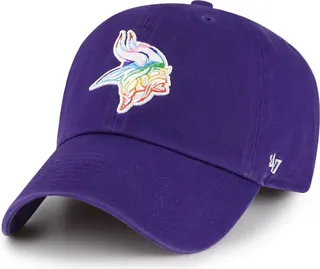 Men's '47 Brand Purple Minnesota Vikings Pride Clean Up Adjustable Hat