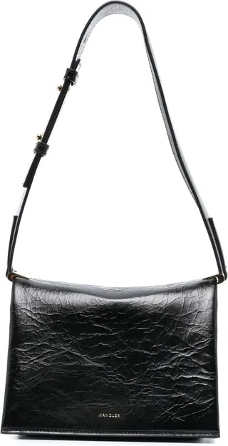 Black Uma Box Leather Shoulder Bag