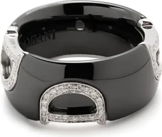 18kt white gold D.Icon diamond ring