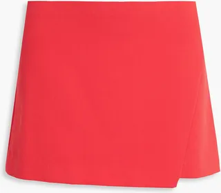 Darma wrap-effect crepe mini skirt