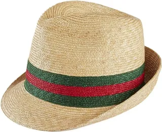 Woven Straw Fedora Hat