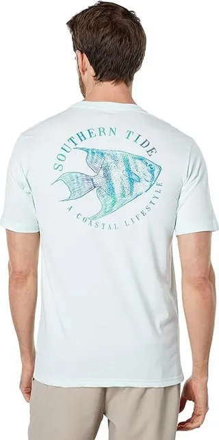 Southern Tide Angelfish Press T-Shirt (Turquoise Mist) Men's Clothing