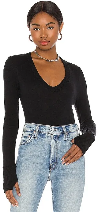 Cashmere Fitted V Neck Sweater
