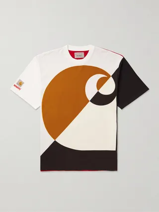 + Carhartt WIP Logo-Detailed Colour-Block Cotton-Jersey T-Shirt