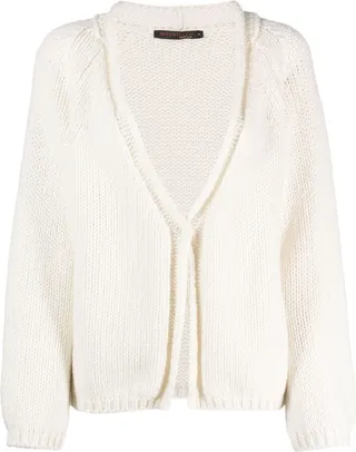 V-neck knitted cardigan