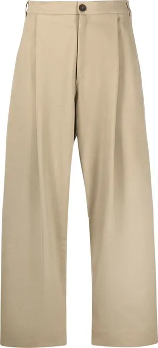 Wide-Leg High-Waisted Trousers