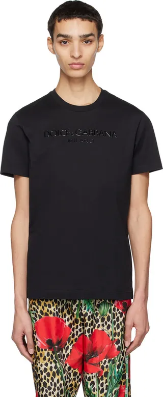 Dolce & Gabbana Black Bonded T-Shirt