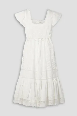 Charles broderie anglaise cotton-voile midi dress